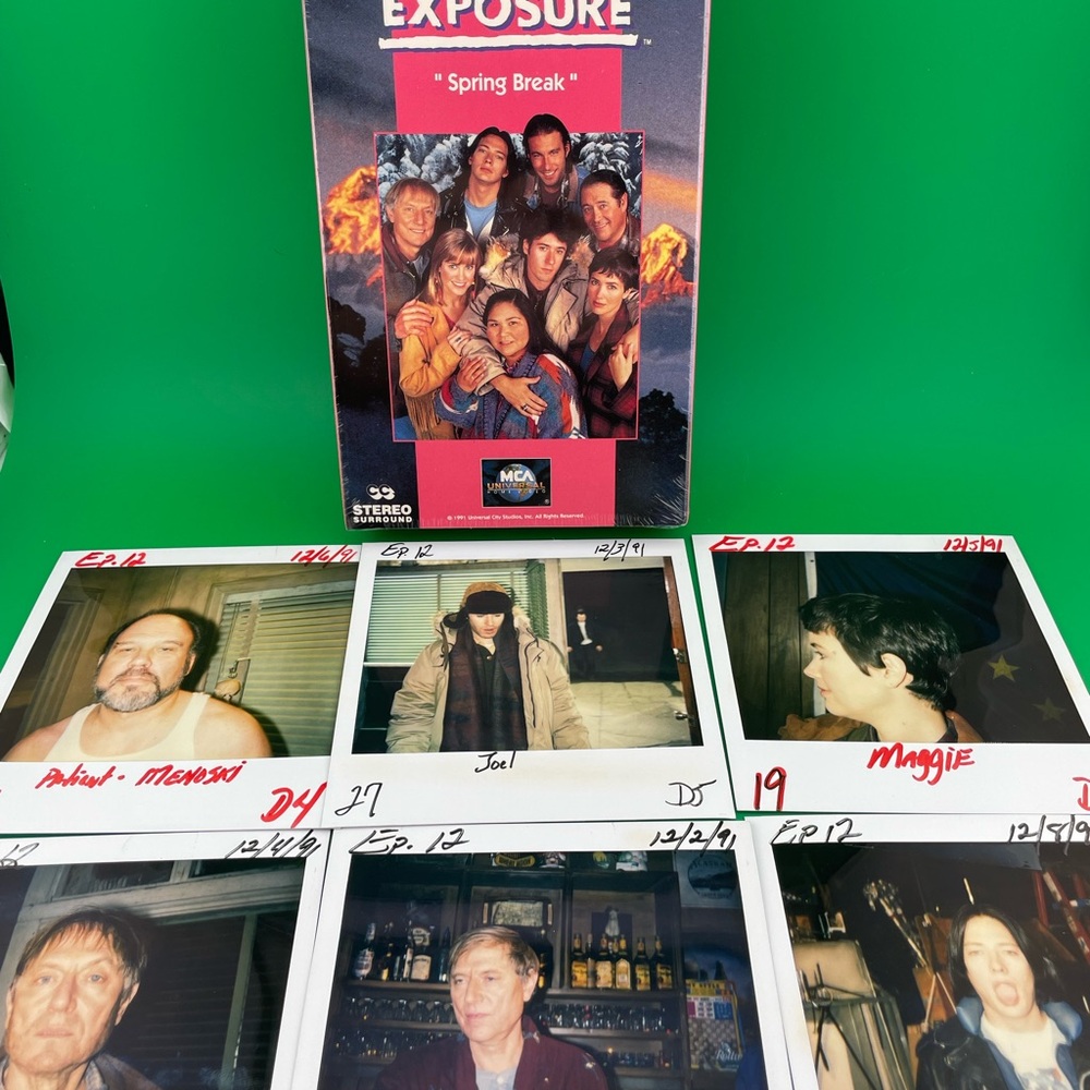 LOT 7 - Vintage Northern Exposure Production Polaroid Photos with bonus VHS